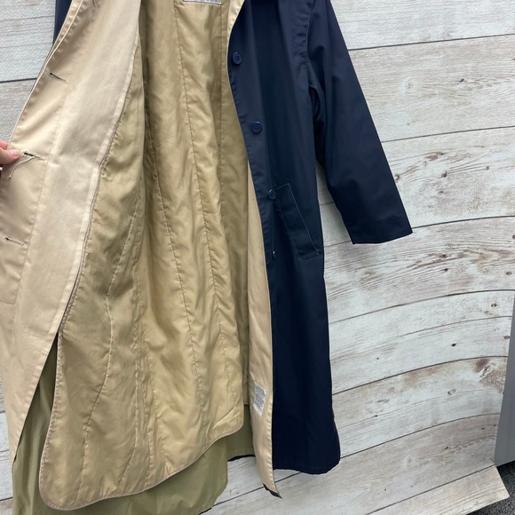 Whaling Womens Navy Thinsulate Trench Coat All Season Liner USA Made Size 12 - Picture 12 of 16